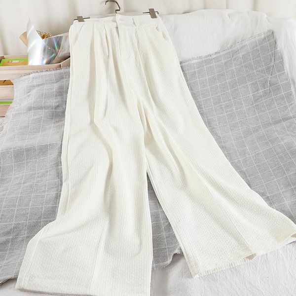 women's pants & capris 2021 spring winter solid color high waist straight wide leg casual corduroy fashion temperament women x024, Black;white
women's pants & capris 2021 spring winter solid color high waist straight wide leg casual corduroy fashion temperament women x024, Black;white