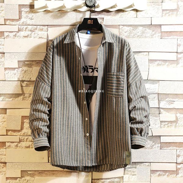 men's casual shirts brand classic striped long sleeves 2021 spring autumn plus oversize -5xl, White;black
men's casual shirts brand classic striped long sleeves 2021 spring autumn plus oversize -5xl, White;black