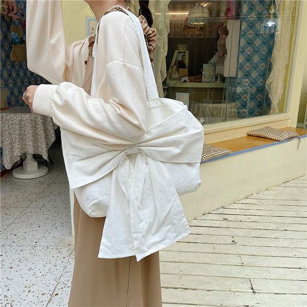big bow canvas single shoulder bags pure color bag for school girl large capacity portable tote shopping pouch 2021
big bow canvas single shoulder bags pure color bag for school girl large capacity portable tote shopping pouch 2021