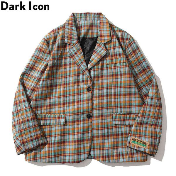 plaid oversized suit jacket men autumn streetwear men's jacket man clothing 210603, Black;brown
plaid oversized suit jacket men autumn streetwear men's jacket man clothing 210603, Black;brown