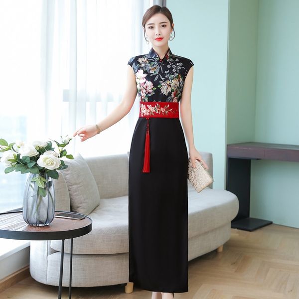 long cheongsam slim vintage vietnam traditional dress sleeveless summer chinese dress qipao bodycon clothing vestidos 4xl 12010, Red
long cheongsam slim vintage vietnam traditional dress sleeveless summer chinese dress qipao bodycon clothing vestidos 4xl 12010, Red