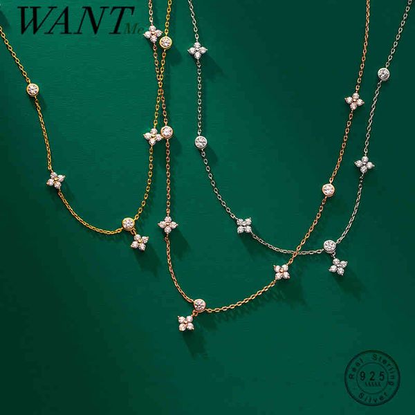 wantme 925 sterling silver charming four leaf flower vintage pendant chain necklace for women bohemian zircon fine jewelry
wantme 925 sterling silver charming four leaf flower vintage pendant chain necklace for women bohemian zircon fine jewelry