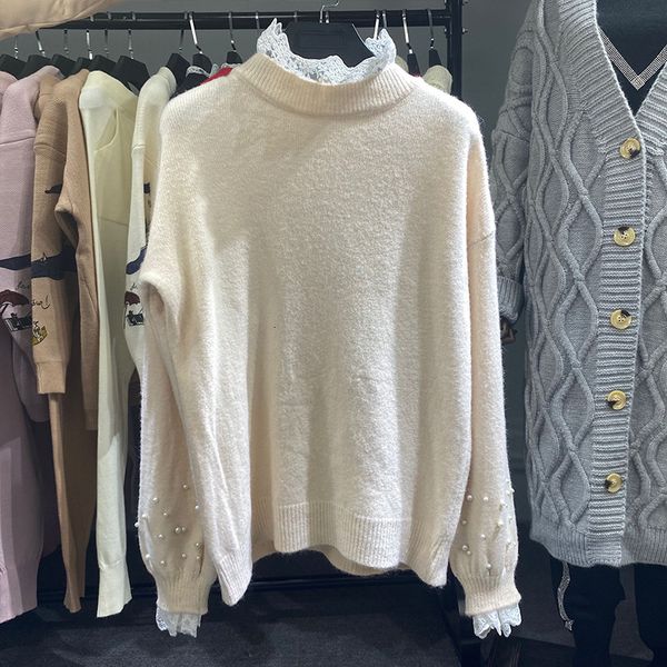 More recent half-tall Korean design sweater female long sleeve women's lace sweaters a160, White;black
More recent half-tall Korean design sweater female long sleeve women's lace sweaters a160, White;black