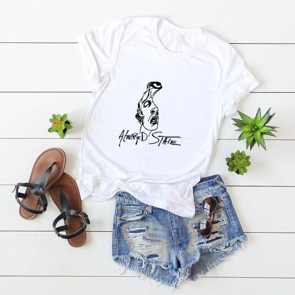 women's t-shirt women summer fashion altersd state alphabet abstract character print short sleeve lady t-shirts t shirt ladies streetwe, White
women's t-shirt women summer fashion altersd state alphabet abstract character print short sleeve lady t-shirts t shirt ladies streetwe, White