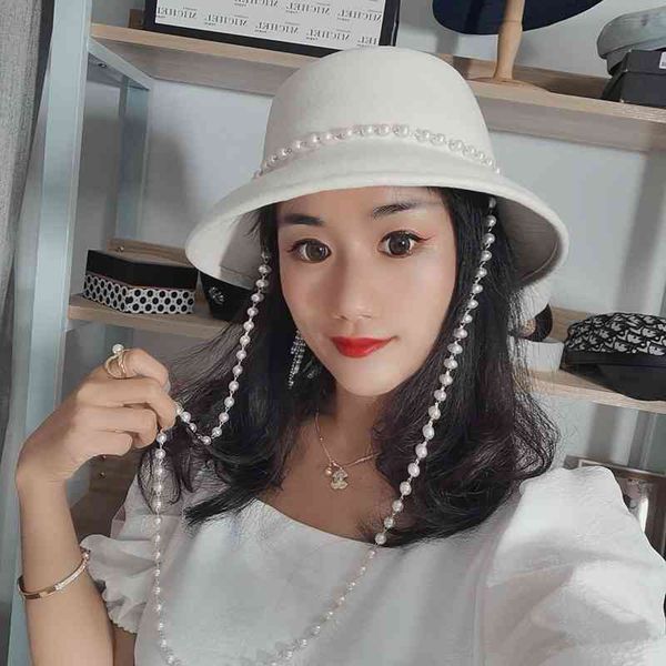 8r90white wool women's bucket hats with pearls french vintage wool fisherman hat hepburn fashion socialite cap, Black;white
8r90white wool women's bucket hats with pearls french vintage wool fisherman hat hepburn fashion socialite cap, Black;white