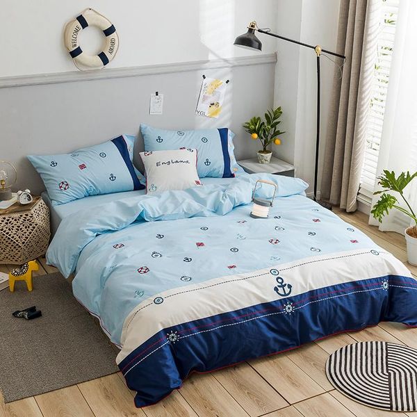 bedding sets bedroom cotton 4pc set cartoon england anchor bed linen bedclothes duvet cover flat sheet pillowcase /full/twin
bedding sets bedroom cotton 4pc set cartoon england anchor bed linen bedclothes duvet cover flat sheet pillowcase /full/twin