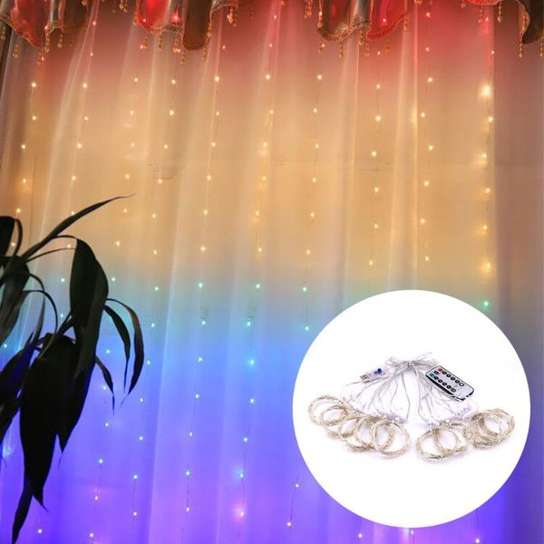 strips usb eight function with remote control curtain light led copper string fairy lights christmas garlands for wedding decor
strips usb eight function with remote control curtain light led copper string fairy lights christmas garlands for wedding decor