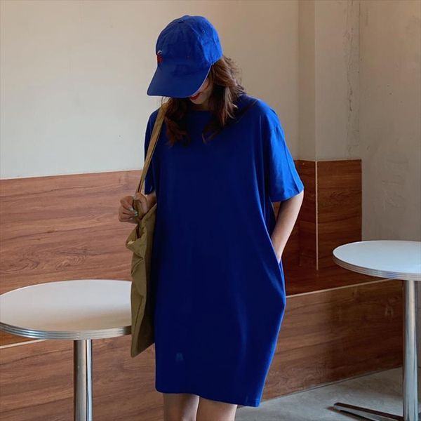 casual loose solid womens dress t shirt o neck mini batwing short sleeve basic dresses vestidos, Black;gray
casual loose solid womens dress t shirt o neck mini batwing short sleeve basic dresses vestidos, Black;gray