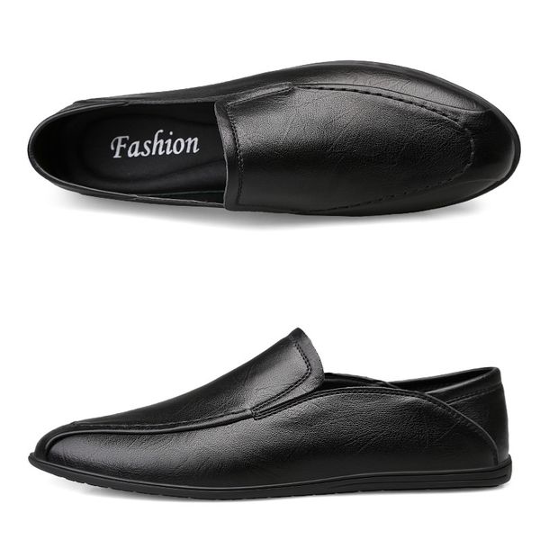 dress shoes fashion men breathable comfy genuine leather casual moccasins slip on loafers 's flats male driving uuol, Black
dress shoes fashion men breathable comfy genuine leather casual moccasins slip on loafers 's flats male driving uuol, Black