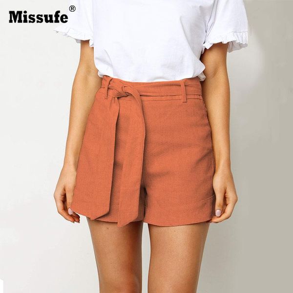 women's shorts missufe women solid high waist casual short pants feminine summer streetwear female loose bandage with belt, White;black
women's shorts missufe women solid high waist casual short pants feminine summer streetwear female loose bandage with belt, White;black