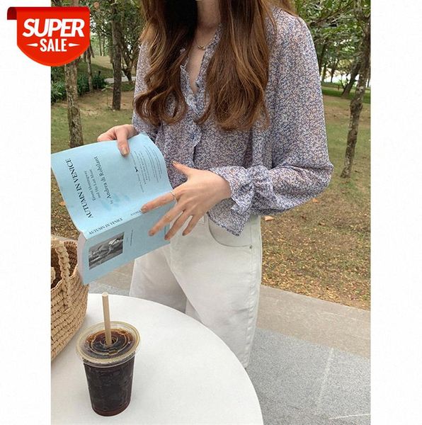 tg flared sleeve floral shirt women korean chiffon v-neck blouse with wood ears 12335 #kb3h, Black;gray
tg flared sleeve floral shirt women korean chiffon v-neck blouse with wood ears 12335 #kb3h, Black;gray