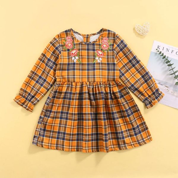 girl's dresses children's clothing plaid long sleeves embroidery printing dress toddler girls spring autumn a-line casual 2-7 year, Red;yellow
girl's dresses children's clothing plaid long sleeves embroidery printing dress toddler girls spring autumn a-line casual 2-7 year, Red;yellow