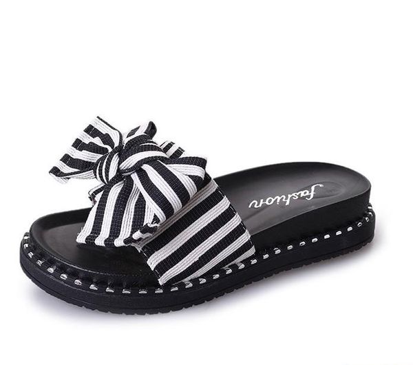 women slipper summer bow knot fashion casual home slippers beach shoes zapatillas de casa mujer 4708, Black
women slipper summer bow knot fashion casual home slippers beach shoes zapatillas de casa mujer 4708, Black