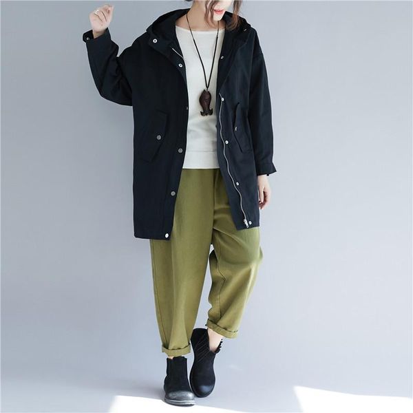 women's trench coats buykud women winter long coat casual cotton sleeve hooded pockets single breasted jacket solid loose size wide-wai, Tan;black
women's trench coats buykud women winter long coat casual cotton sleeve hooded pockets single breasted jacket solid loose size wide-wai, Tan;black
