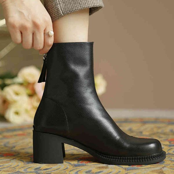 boots women's ankle boots natural leather 22-24.5cm return zipper fashion short autumn and winter all-match women's shoes vkhv, Black
boots women's ankle boots natural leather 22-24.5cm return zipper fashion short autumn and winter all-match women's shoes vkhv, Black
