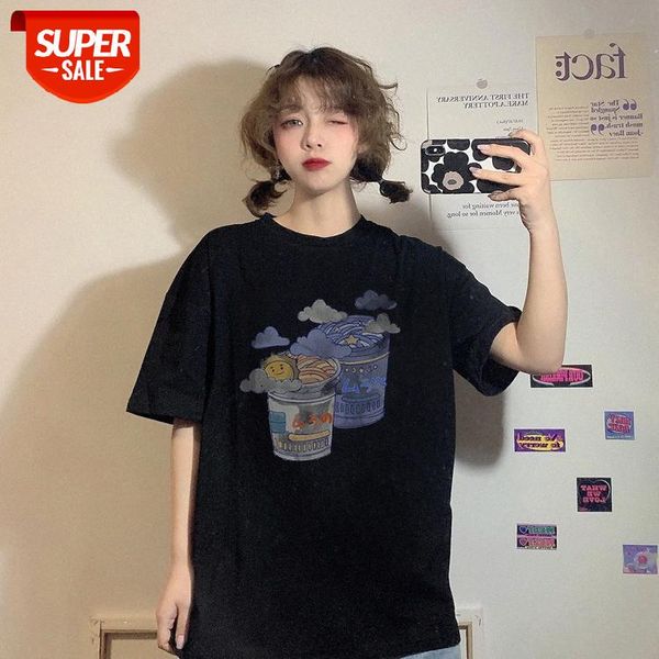 black short-sleeved t-shirt women's new korean version of loose print students foreign style bottoming shirt tide #yt2i, White
black short-sleeved t-shirt women's new korean version of loose print students foreign style bottoming shirt tide #yt2i, White