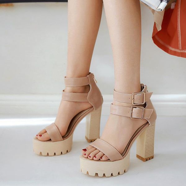 super high heels platform women sandals brand ankle strap party office lady basic shoes woman large size 41 42, Black
super high heels platform women sandals brand ankle strap party office lady basic shoes woman large size 41 42, Black