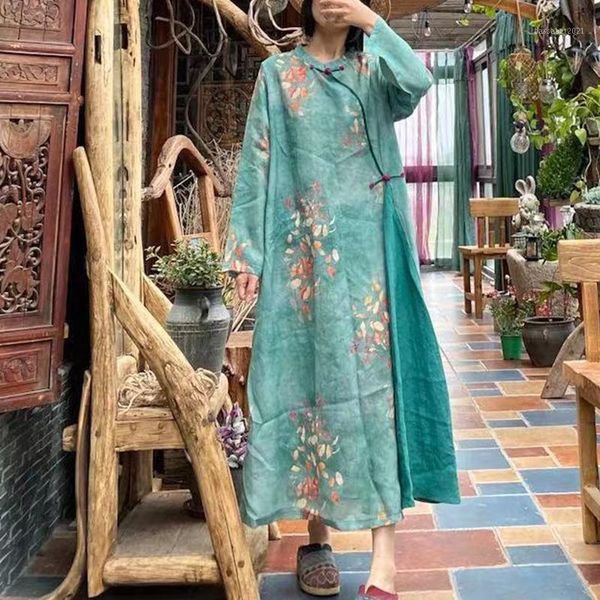 casual dresses fairynatural ramie print flower ladies vintage o-neck full sleeve female loose 2021 autumn a-line dress chinese style, Black;gray
casual dresses fairynatural ramie print flower ladies vintage o-neck full sleeve female loose 2021 autumn a-line dress chinese style, Black;gray
