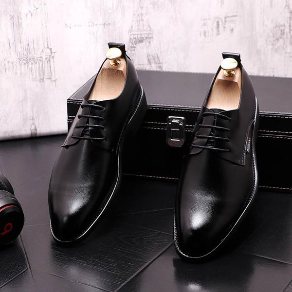 dress shoes british designer men's glossy pointed lace up oxfords flats homecoming wedding prom footwear zapatos hombre, Black
dress shoes british designer men's glossy pointed lace up oxfords flats homecoming wedding prom footwear zapatos hombre, Black