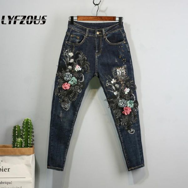 women's jeans lyfzous 2021 fashion blue woman 3d flowers embroidery beading sequined high waist ripped trouser for women
women's jeans lyfzous 2021 fashion blue woman 3d flowers embroidery beading sequined high waist ripped trouser for women