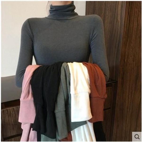 korean wild solid turtleneck sweater women long sleeve stretch woman clothes basic undershirt pullover winter women's sweaters, White;black
korean wild solid turtleneck sweater women long sleeve stretch woman clothes basic undershirt pullover winter women's sweaters, White;black