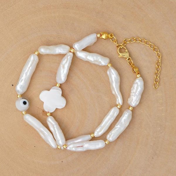 charm bracelets adjustable white long pearl beads chain eyes connector bracelet for women gift, Golden;silver
charm bracelets adjustable white long pearl beads chain eyes connector bracelet for women gift, Golden;silver