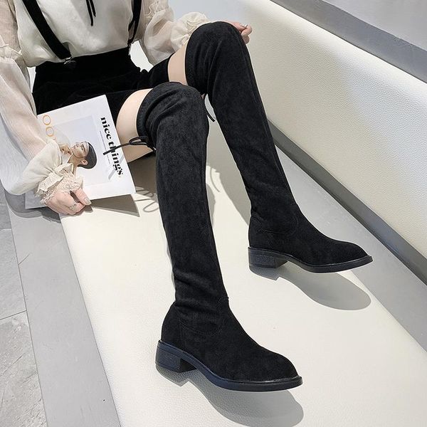 boots 2021 wedge over-the-knee women quality soft suede platform winter velvet warm round toe lace-up thigh high, Black
boots 2021 wedge over-the-knee women quality soft suede platform winter velvet warm round toe lace-up thigh high, Black
