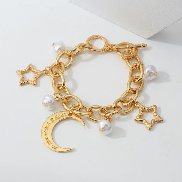 flashbuy bohemia gold color moon stars charm bracelets for women pearl pendant chain bracelet 2021 fashion accessories pulseira, Golden;silver
flashbuy bohemia gold color moon stars charm bracelets for women pearl pendant chain bracelet 2021 fashion accessories pulseira, Golden;silver