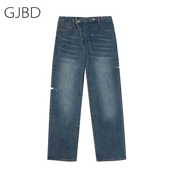 women jeans streetwear high waist femme denim trouser ripped vintage casual fashion straight long pants 2021 spring women's, Blue 
women jeans streetwear high waist femme denim trouser ripped vintage casual fashion straight long pants 2021 spring women's, Blue