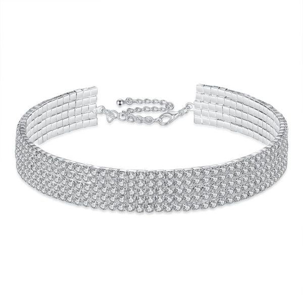 chokers yijia double row full cubic zirconia wedding necklaces for women silver color collarbone chain jewelry party, Golden;silver
chokers yijia double row full cubic zirconia wedding necklaces for women silver color collarbone chain jewelry party, Golden;silver
