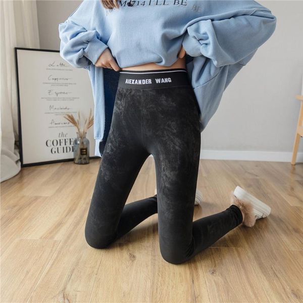women's leggings winter warm 2021 high elastic waist casual stretch tight pencil pants trousers large size clothing, Black
women's leggings winter warm 2021 high elastic waist casual stretch tight pencil pants trousers large size clothing, Black