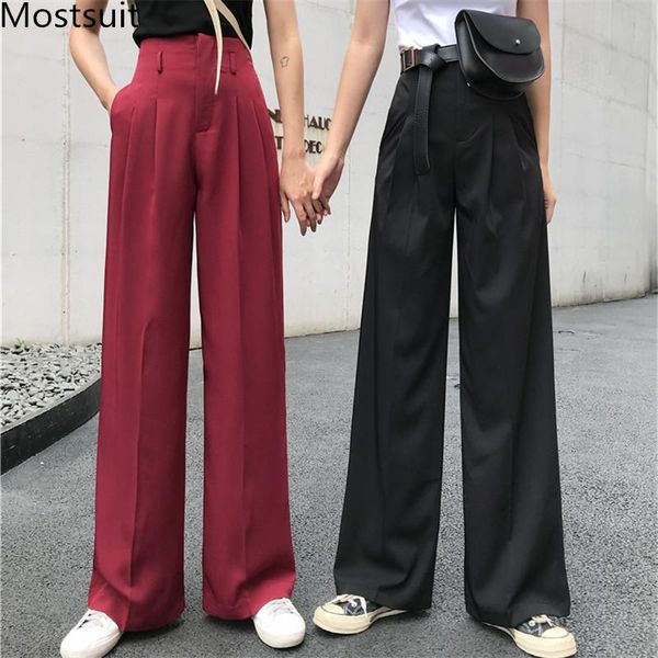 women's pants & capris korean casual high waist women wide leg suit trousers zipper solid fashion loose female straight 2021, Black;white
women's pants & capris korean casual high waist women wide leg suit trousers zipper solid fashion loose female straight 2021, Black;white