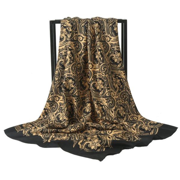 scarves novel design scarf retro totem printing women's large square female head shawl, Blue;gray
scarves novel design scarf retro totem printing women's large square female head shawl, Blue;gray