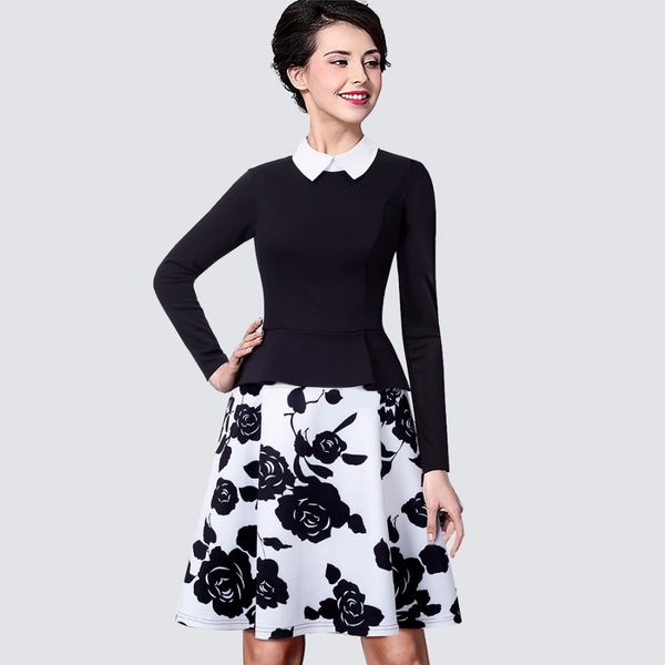 dresses fresh one-piece printed floral a-line peplum chic turn-down collar full sleeve zipper fit and flare ball gown ha027, Black;gray
dresses fresh one-piece printed floral a-line peplum chic turn-down collar full sleeve zipper fit and flare ball gown ha027, Black;gray