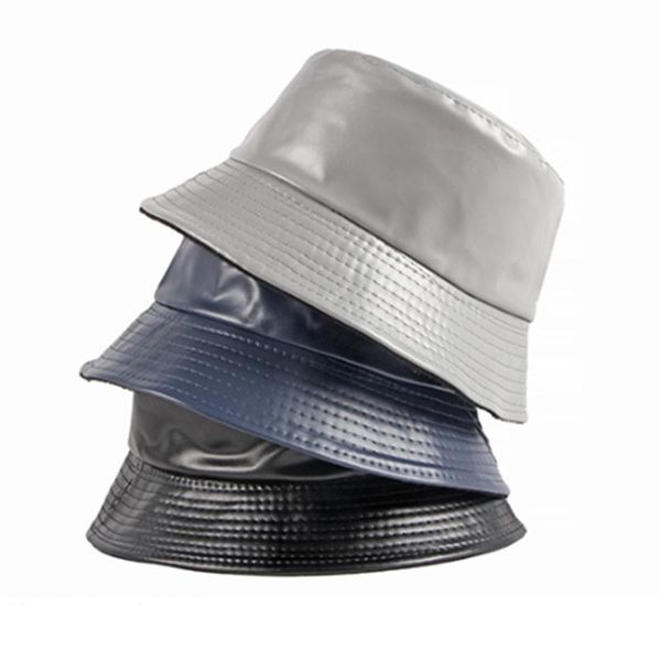 wide brim hats 2021 apring faux leather bucket hat double sided pu and cotton solid sun summer ladies fashion panama fisherman cap, Blue;gray
wide brim hats 2021 apring faux leather bucket hat double sided pu and cotton solid sun summer ladies fashion panama fisherman cap, Blue;gray
