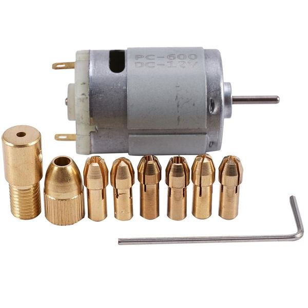 professiona electric drills 1pc dc 12v 500ma mirco motor with 6pcs 0.5-3.2mm drill collet pcb tool set
professiona electric drills 1pc dc 12v 500ma mirco motor with 6pcs 0.5-3.2mm drill collet pcb tool set