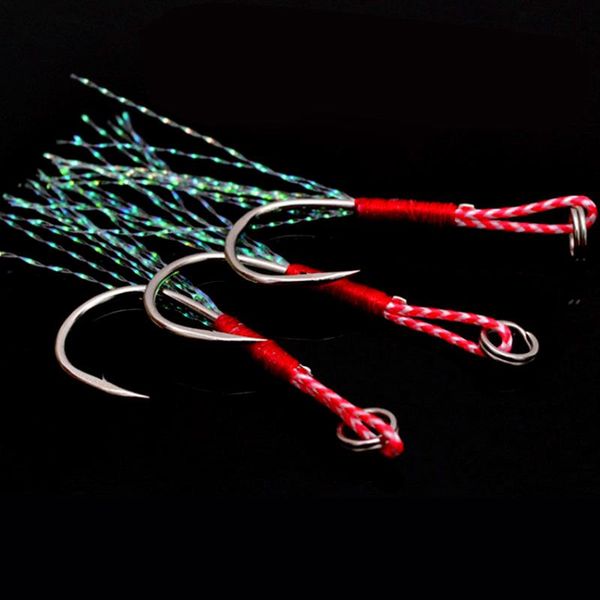 fishing hooks 20pcs single barbed hook trailer flasher assist with split ring for micro jigs spoons seashore mackerel lure
fishing hooks 20pcs single barbed hook trailer flasher assist with split ring for micro jigs spoons seashore mackerel lure