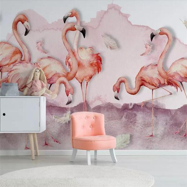 wallpapers costom nordic style hand-painted flamingo pink feather background wall paper mural custom large green wallpaper
wallpapers costom nordic style hand-painted flamingo pink feather background wall paper mural custom large green wallpaper
