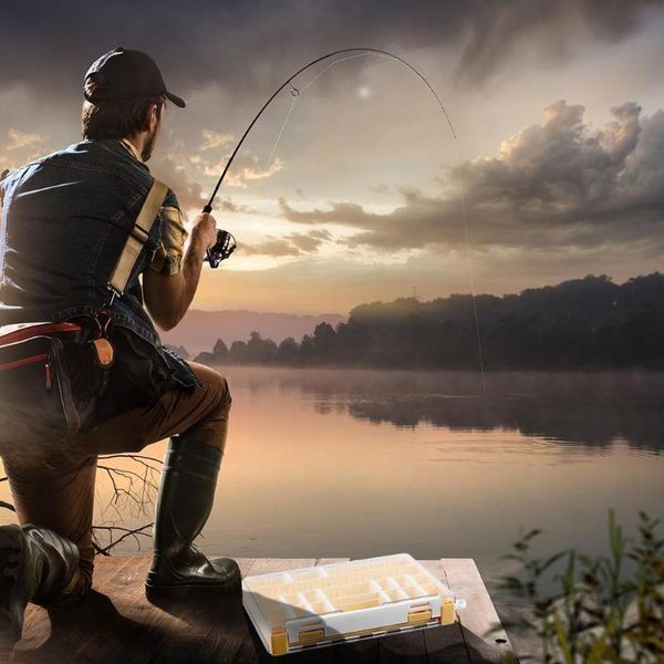 fishing accessories 18 compartments double-layer tackle box bait hook storage case
fishing accessories 18 compartments double-layer tackle box bait hook storage case