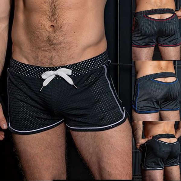 men's shorts hole-eye hollow breathable stitching quick-drying three-point pants cool and comfortable home, White;black
men's shorts hole-eye hollow breathable stitching quick-drying three-point pants cool and comfortable home, White;black