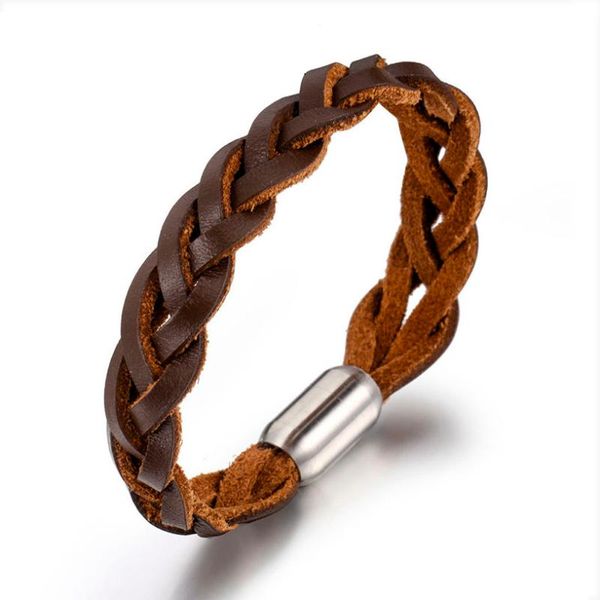 charm bracelets brown double colors hand-woven wrap men leather punk curb cuban link chain bangle for male gift, Golden;silver
charm bracelets brown double colors hand-woven wrap men leather punk curb cuban link chain bangle for male gift, Golden;silver