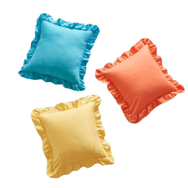 pillow case solid color square ruffle pillowcases soft sofa cushion cover household supplies 45*45cm
pillow case solid color square ruffle pillowcases soft sofa cushion cover household supplies 45*45cm