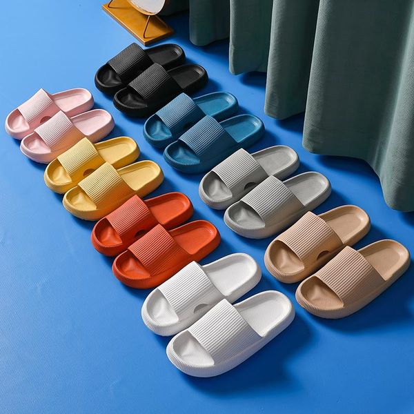 slippers women fashion summer non-slip sandals shoes beach slides high heels shower slipper soft sole men ladies bathroom, Black