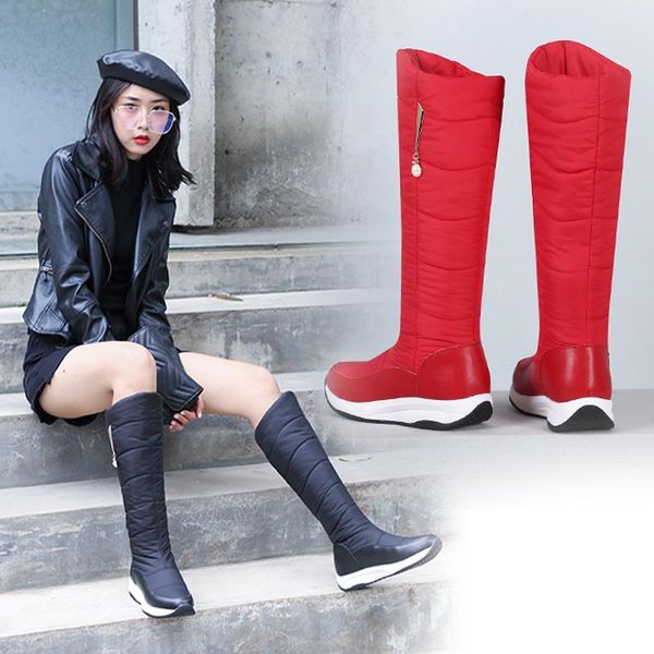 dress shoes red fashion leather outdoor snow boots women's high tube winter warm, waterproof and anti-skid northeast thick bottom down, Black
dress shoes red fashion leather outdoor snow boots women's high tube winter warm, waterproof and anti-skid northeast thick bottom down, Black
