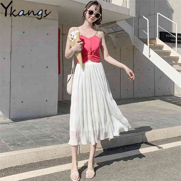 high-waisted chiffon folds black korean fashion woman midi spring and summer fresh sweet ruffle a-line skirts 210421
high-waisted chiffon folds black korean fashion woman midi spring and summer fresh sweet ruffle a-line skirts 210421