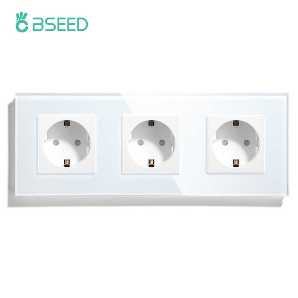bseed mvava brand triple standard power white black gloden crystal glass panel 110-240v 16a electrical eu socket plug
bseed mvava brand triple standard power white black gloden crystal glass panel 110-240v 16a electrical eu socket plug