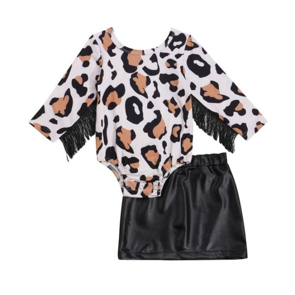 clothing sets girls casual two-piece clothes set black solid color skirt and leopard printed pattern romper with tassels, White
clothing sets girls casual two-piece clothes set black solid color skirt and leopard printed pattern romper with tassels, White