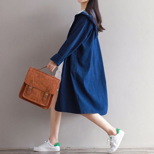 women's trench coats plusee oversized women preppy style casual blue denim hooded large size loose overcoat winter f7lm, Tan;black
women's trench coats plusee oversized women preppy style casual blue denim hooded large size loose overcoat winter f7lm, Tan;black