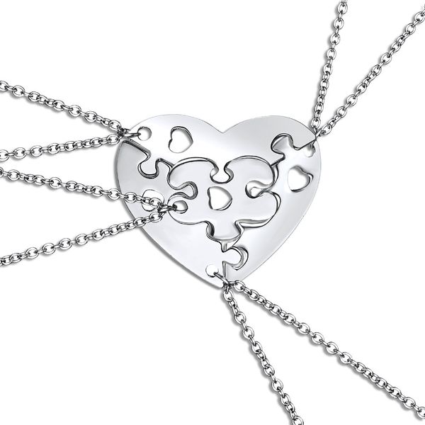 english pendant alloy necklace fashion splicing 4-piece necklace good friend couple necklace chain 3-piece set, Silver
english pendant alloy necklace fashion splicing 4-piece necklace good friend couple necklace chain 3-piece set, Silver