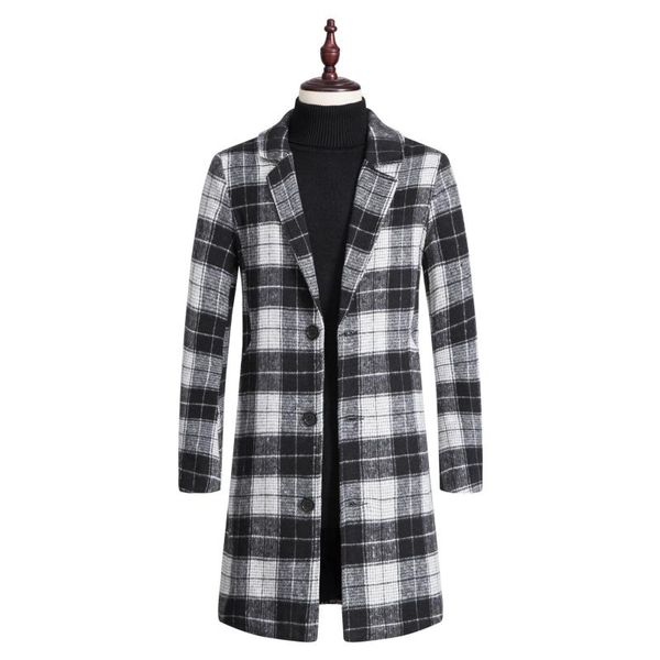 men's wool & blends 2021 stand collar windbreaker mid-length coat jacket grid pattern notch lapel s-2xl, Black
men's wool & blends 2021 stand collar windbreaker mid-length coat jacket grid pattern notch lapel s-2xl, Black